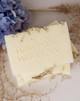 Harvest + Harmony Lemon, Lemon Goat Milk Soap on Dish