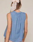 Ansley Denim Button Tank Top - Cloth + Cabin
