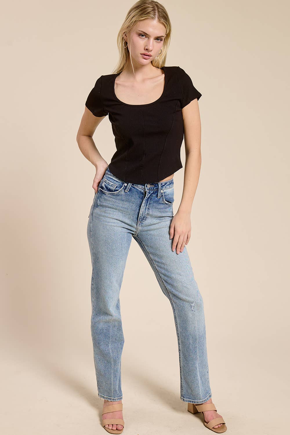 Juliette Scoop Neckline Tee - Cloth + Cabin