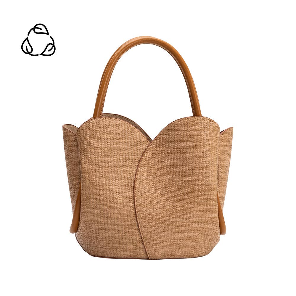 Tulip Raffia Embossed Recycled Top Handle - Cloth + Cabin