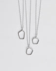 Open Hex Necklace / Silver - Cloth + Cabin