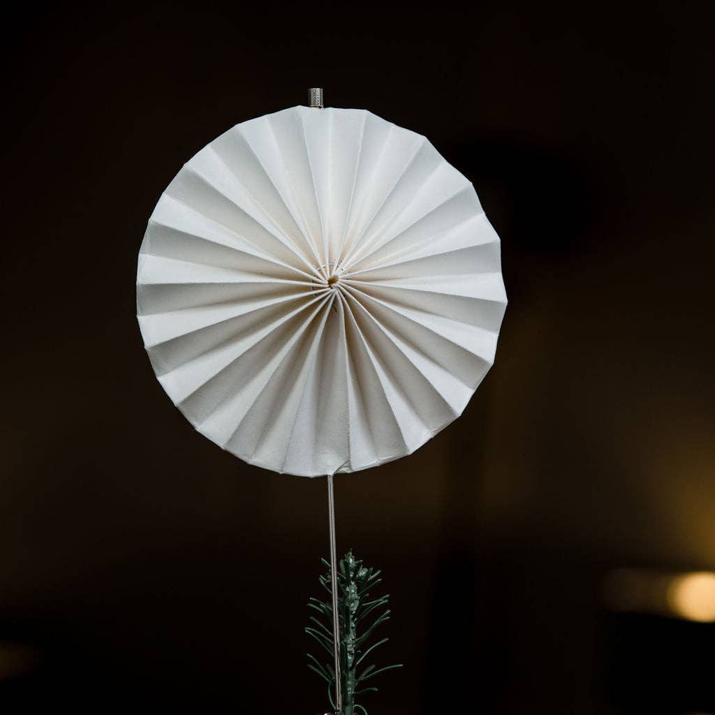Vixen White Paper Christmas Tree Topper - Cloth + Cabin