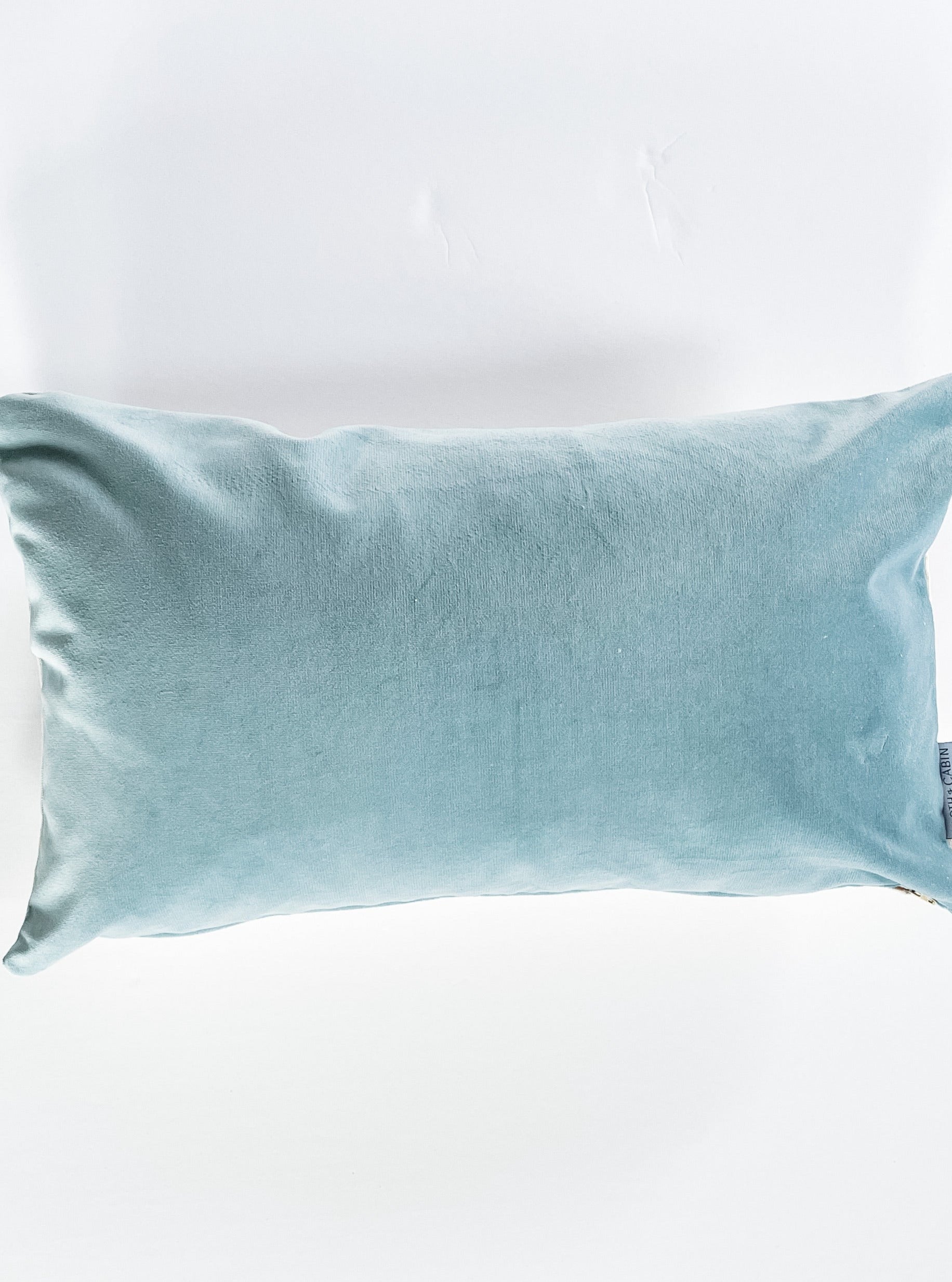 C+C Vintage Dusty Blue Velvet Pillow Cover - Cloth + Cabin